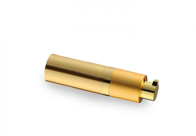 Goldene zylinderförmige kosmetische aireless Pumpflasche