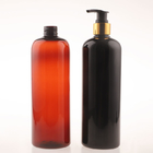 Leere Plastiklotions-Flaschen-Goldaluminiumpumpen-kosmetische Behälter