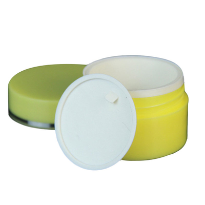 Kosmetischer PlastikCremetiegel PMMA 30ml PS ringsum Gelb